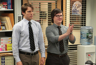 Jake Lacy and Clark Duke in The Office (Photo: Chris Haston/NBC/NBCU Photo Bank via Getty Images)